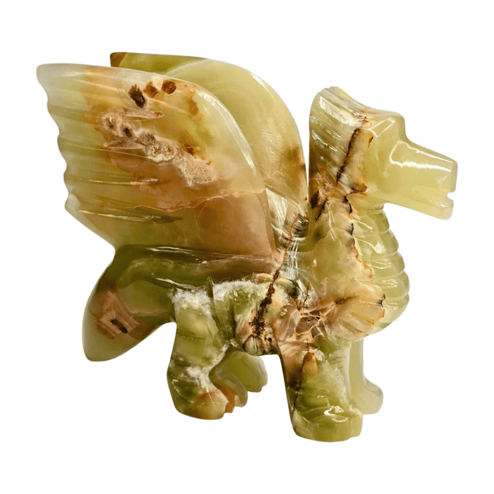 Green Calcite Dragon - Extra Large