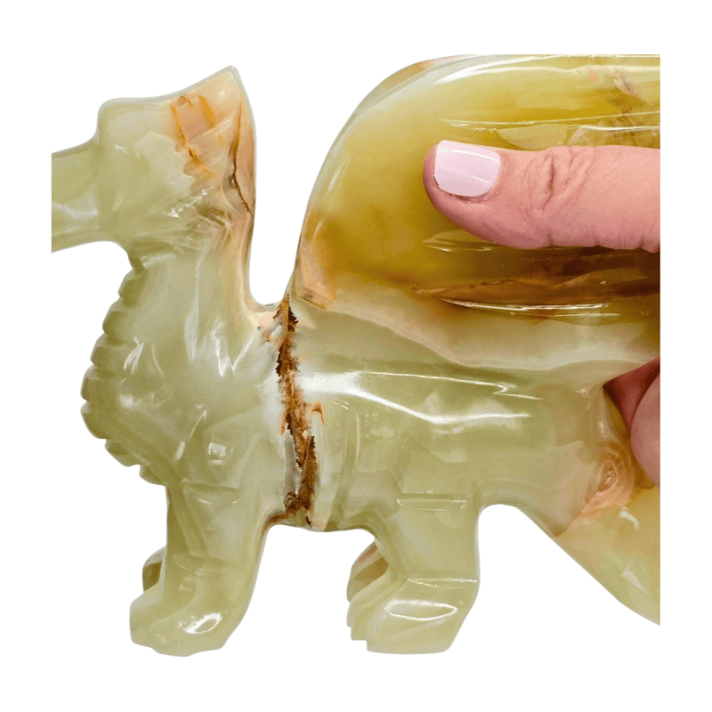 Green Calcite Dragon - Extra Large