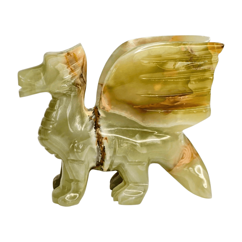 Green Calcite Dragon - Extra Large