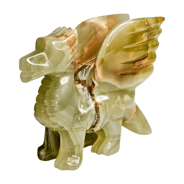 Green Calcite Dragon - Extra Large