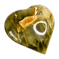 Green Calcite Heart - Large