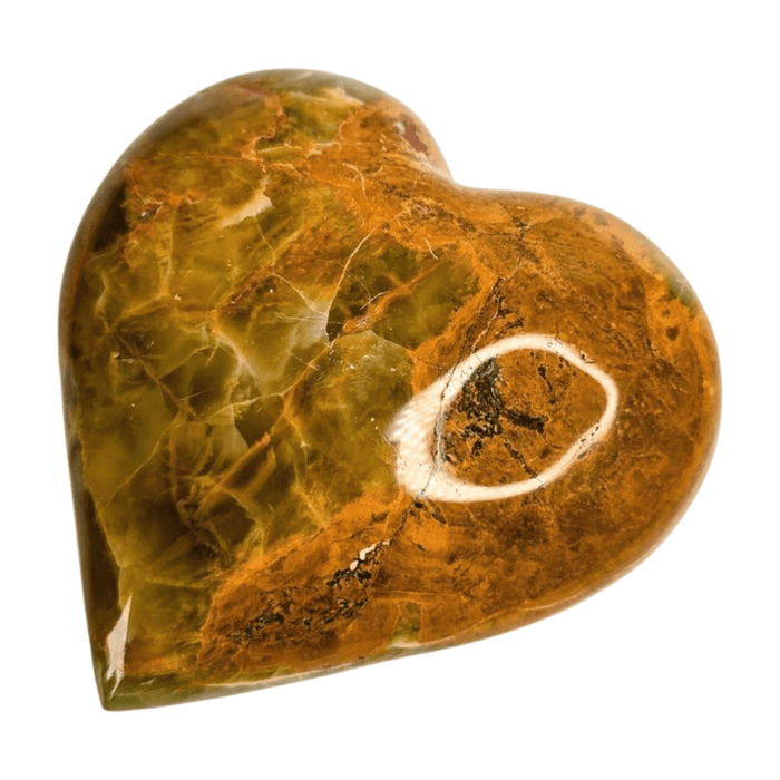 Green Calcite Heart - Large