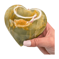 Green Calcite Heart - Large