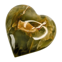 Green Calcite Heart - Large