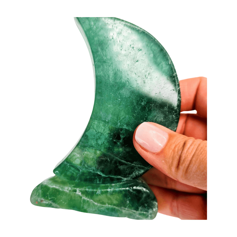 Green Fluorite Flat Moon