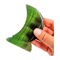 Green Fluorite Flat Moon