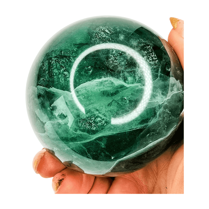 Green Fluorite Sphere