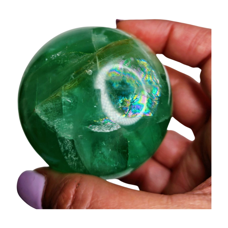 Green Fluorite Sphere