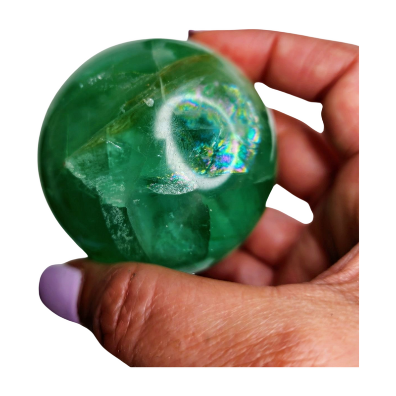 Green Fluorite Sphere