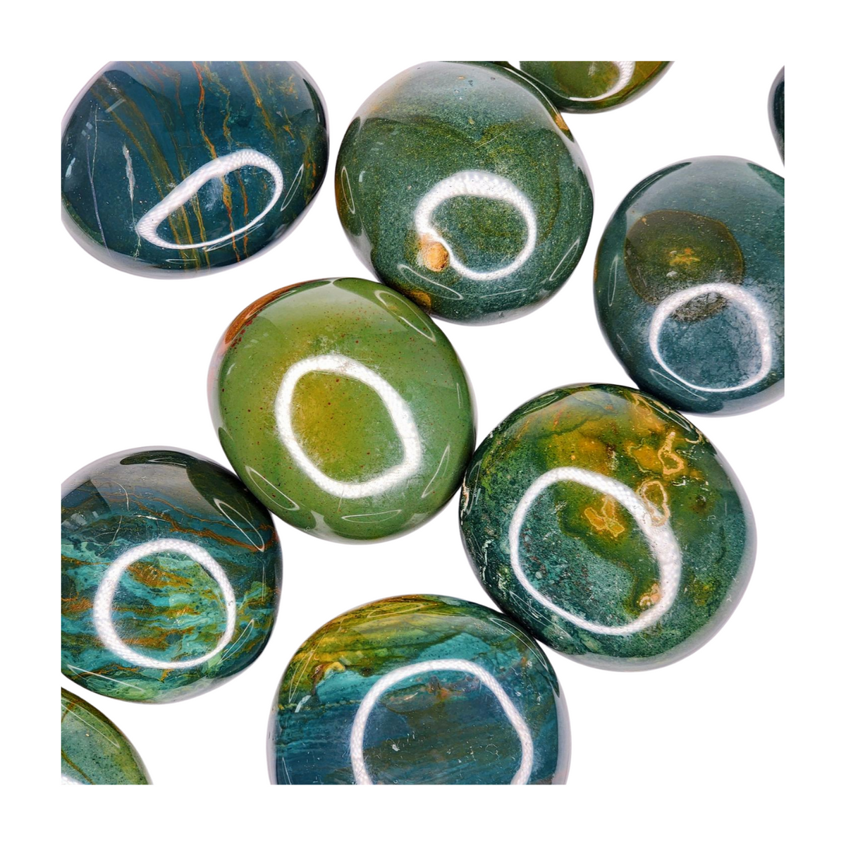 Green Jasper Palm Stone