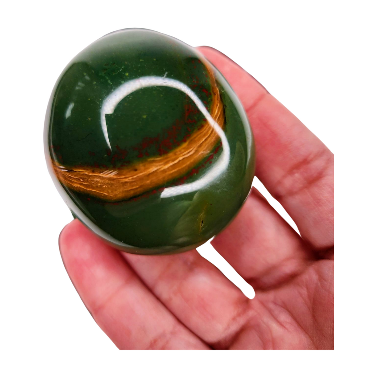 Green Jasper Palm Stone