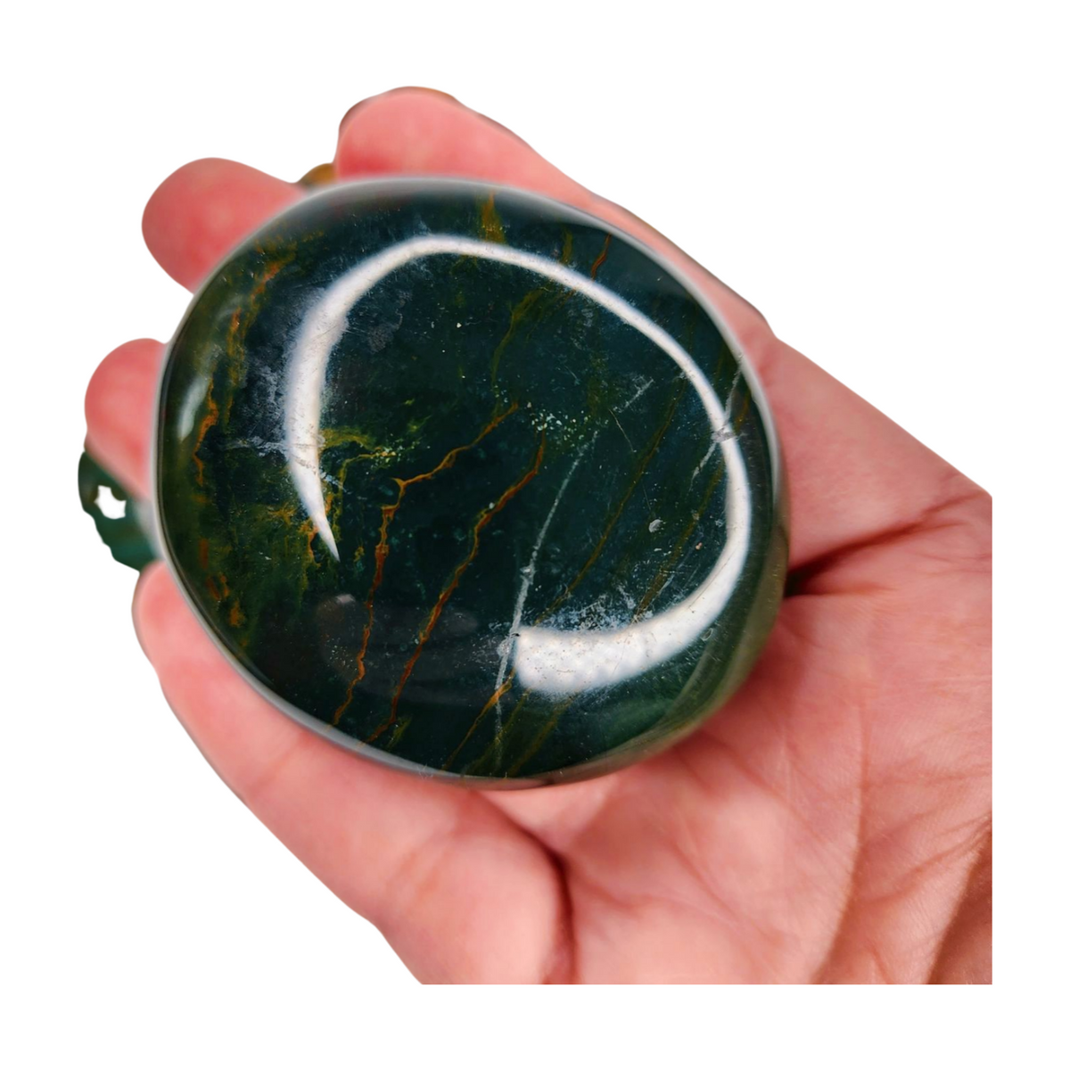 Green Jasper Palm Stone