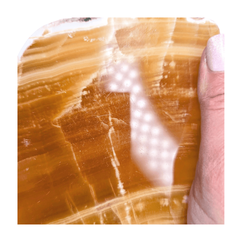 Honey Calcite Polished Slice