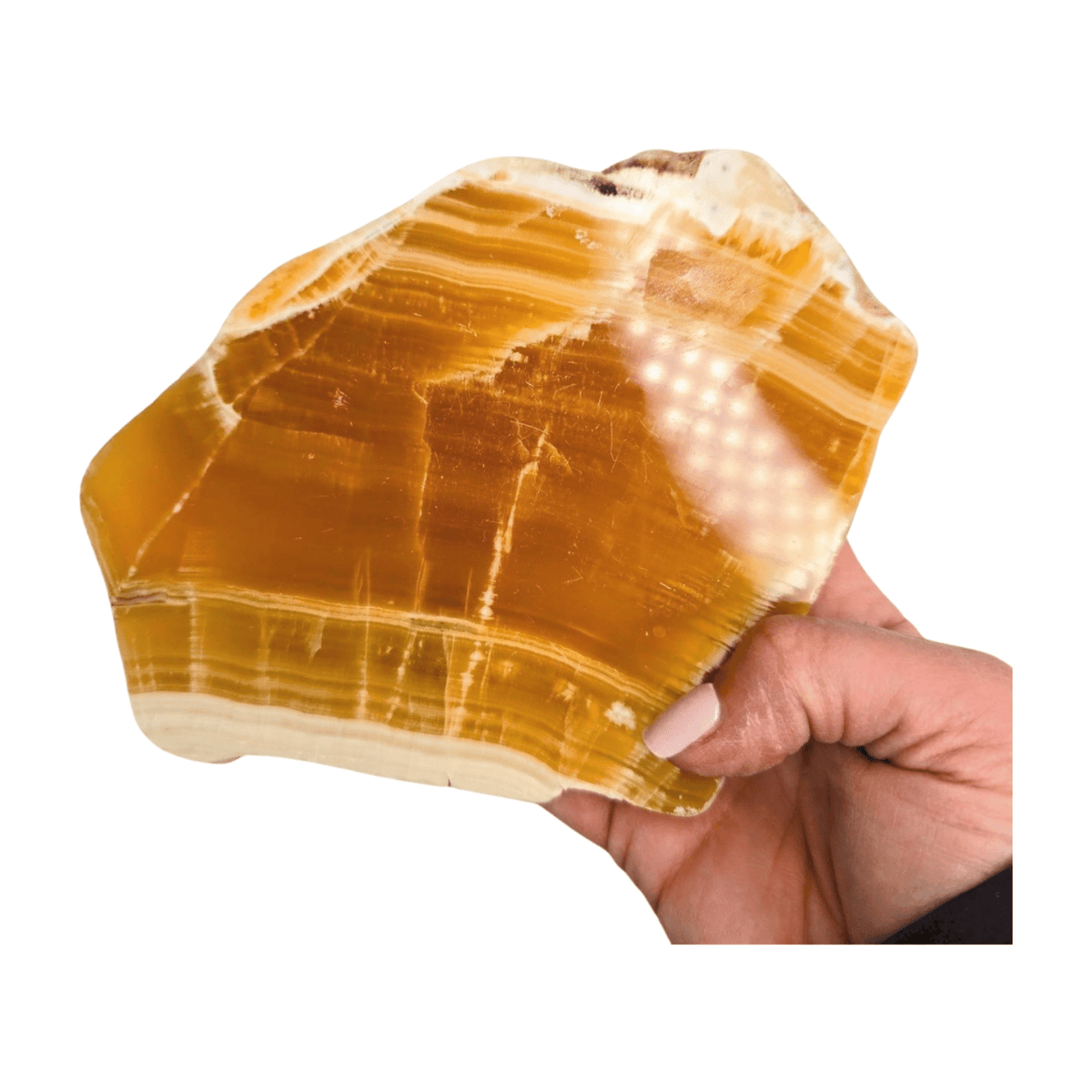 Honey Calcite Polished Slice