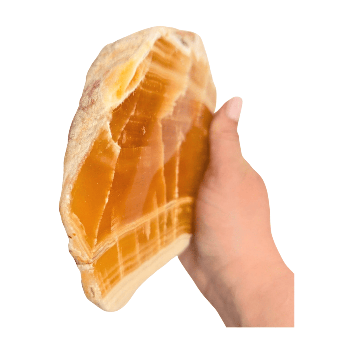 Honey Calcite Polished Slice