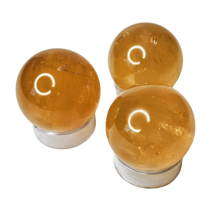 Honey Calcite Sphere