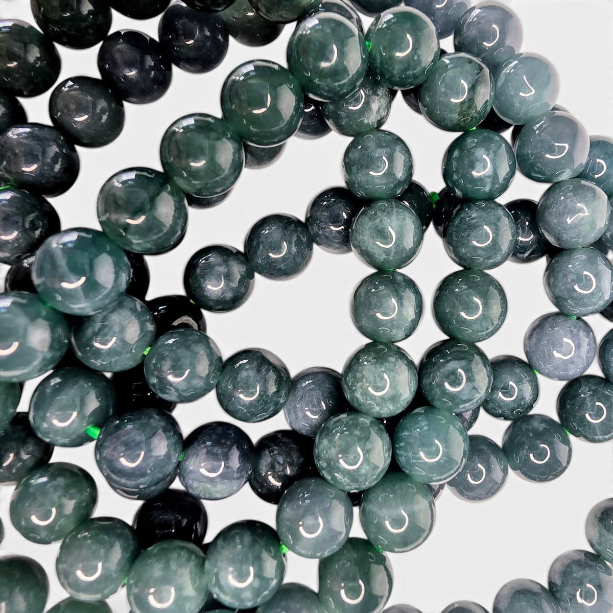 Jade Beaded Bracelets - 8mm