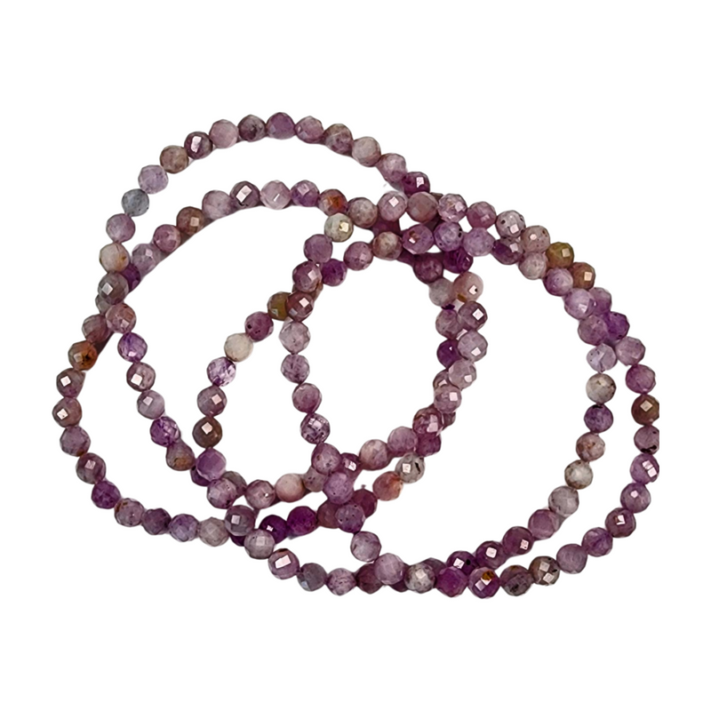 Kunzite Faceted Beaded Bracelet (4mm)