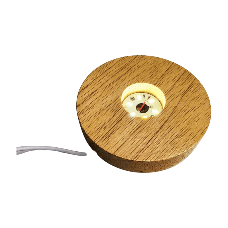 Wooden LED Light Stand with Plug