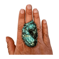 Labradorite Horse Ring