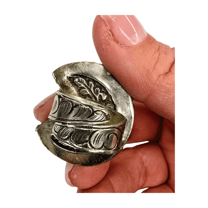 Labradorite Moon Ring