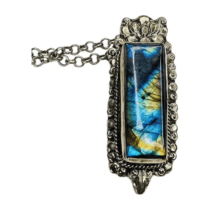 Labradorite Rectangle Pendant