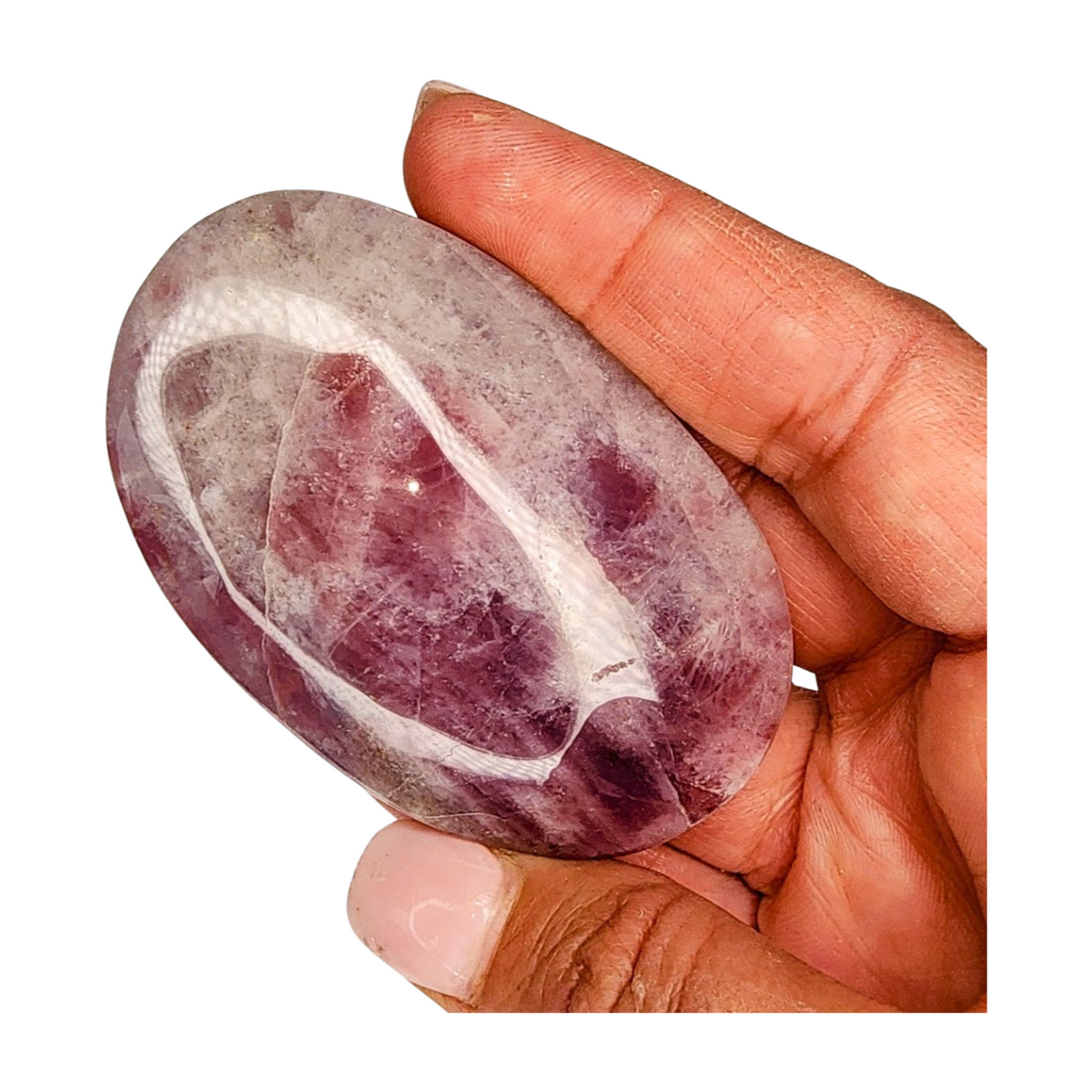 Lavender Rose Quartz Palm Stone