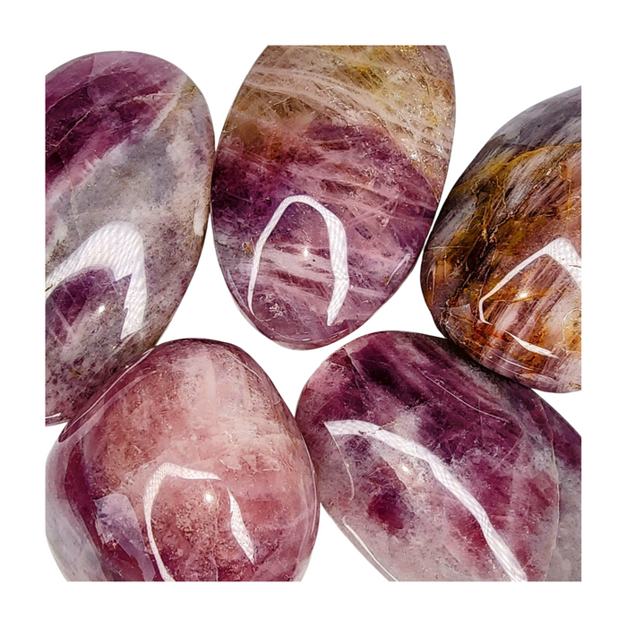 Lavender Rose Quartz Palm Stone