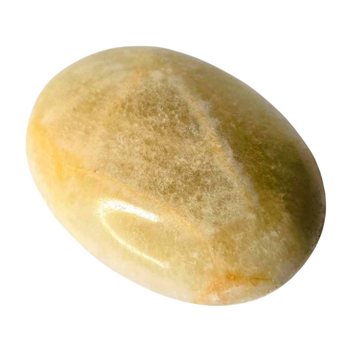 Lemon Calcite Palm Stone