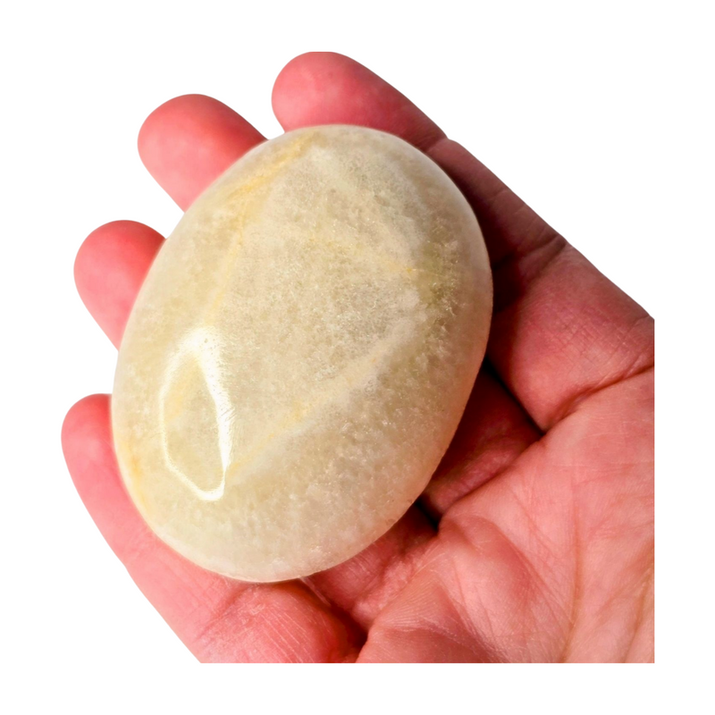 Lemon Calcite Palm Stone