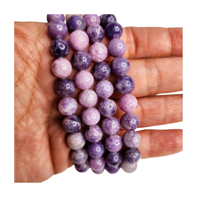 Lepidolite Beaded Bracelet (8mm)