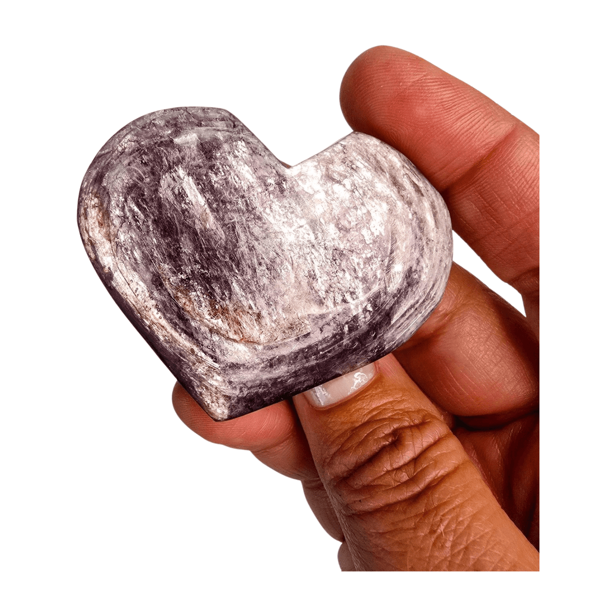 Lepidolite Mica Heart