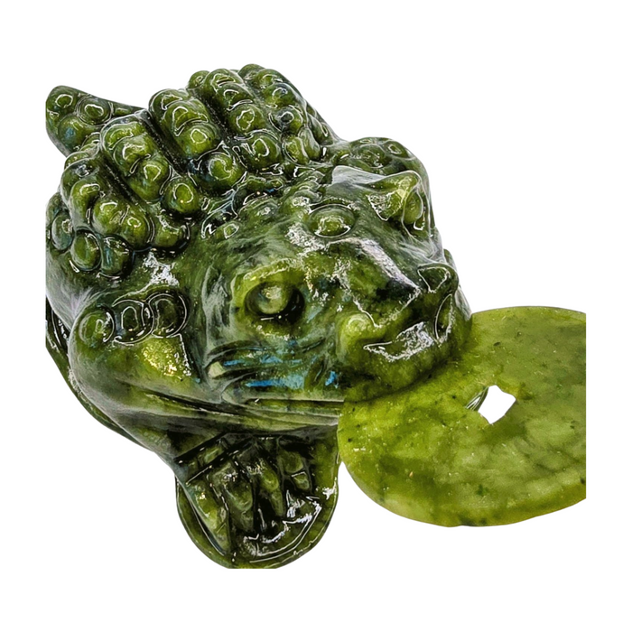 Serpentine Money Frog with Coin