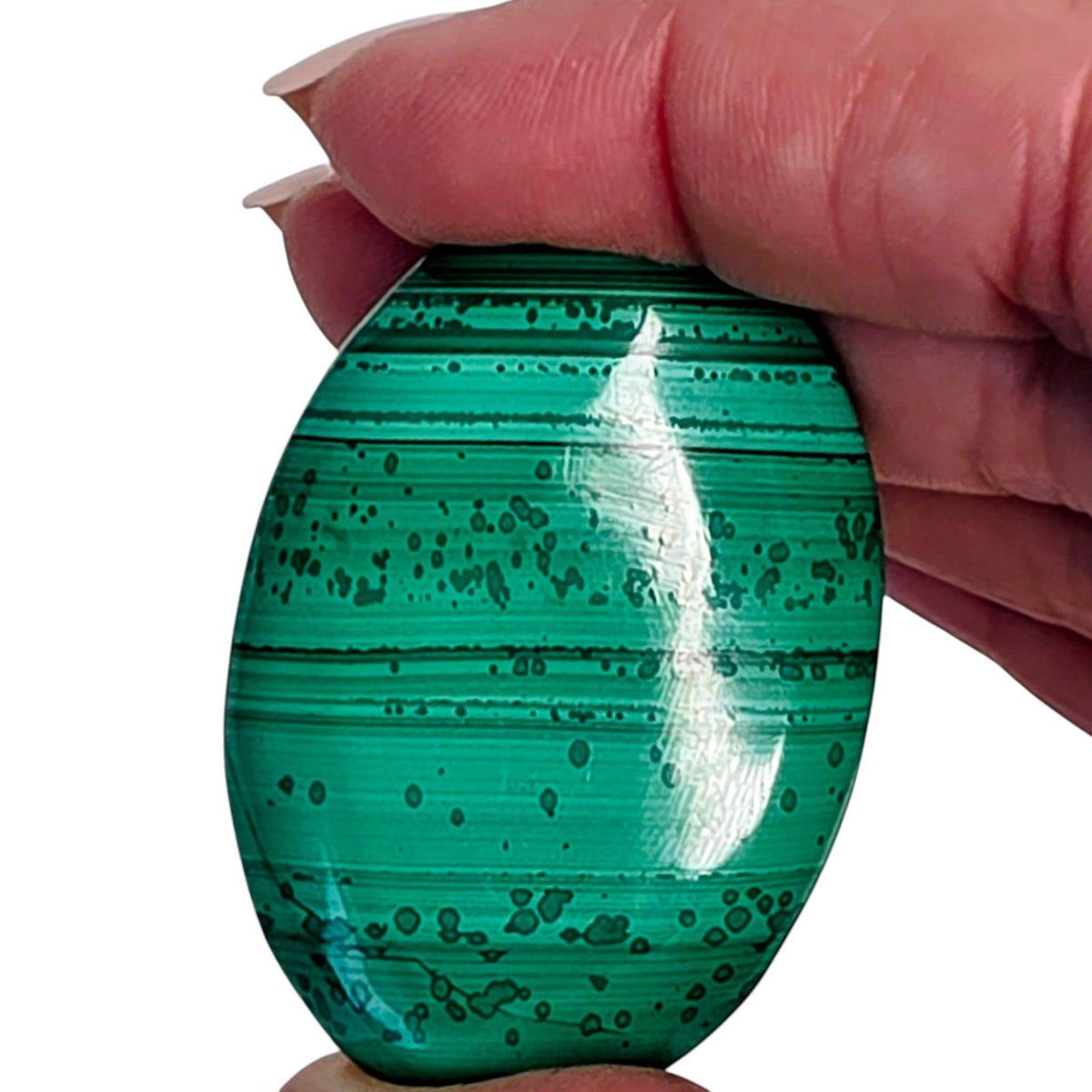 Malachite Palm Stone