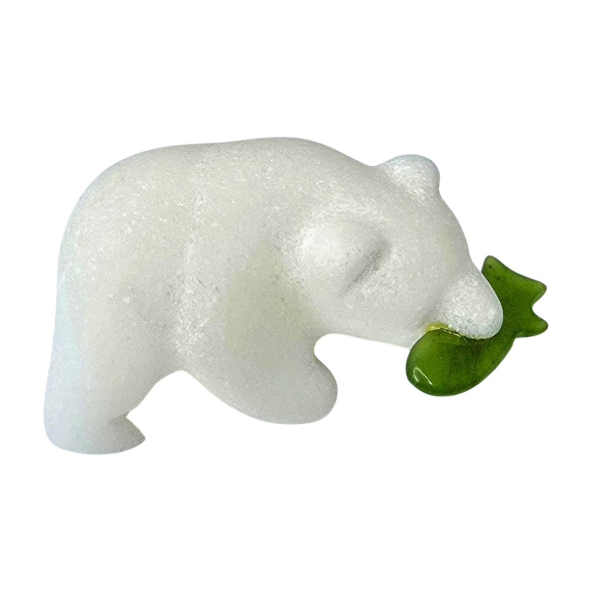 Marble Bears with Jade Fish - Mama and Two Babies (Box)