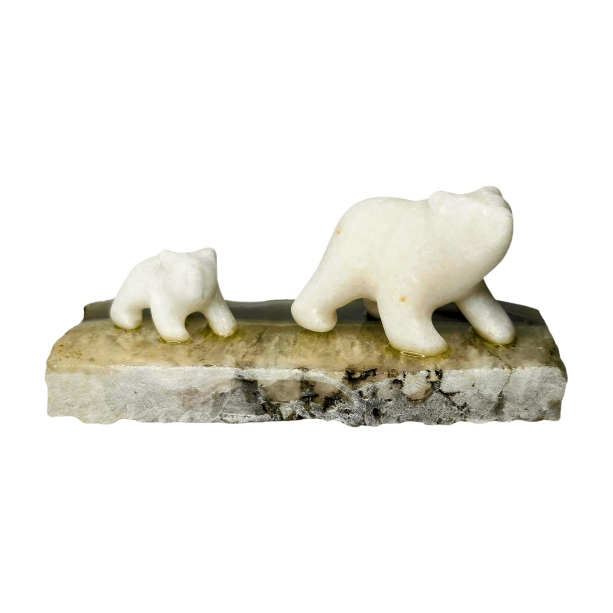 Marble Mama and Baby Bear on Agate