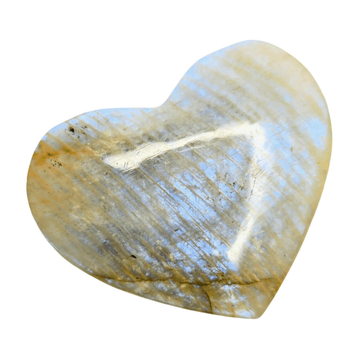 White Moonstone Heart