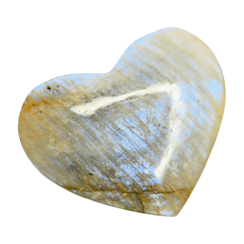 White Moonstone Heart