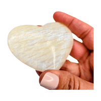 White Moonstone Heart