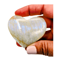 White Moonstone Heart