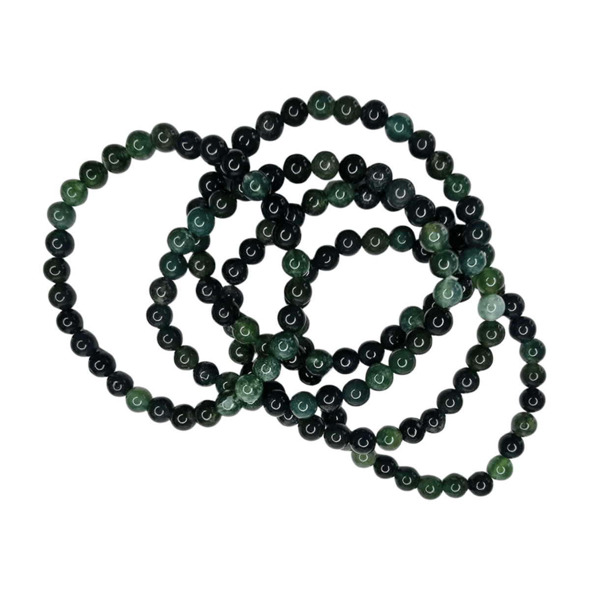 Moss Agate Bracelet (6mm)