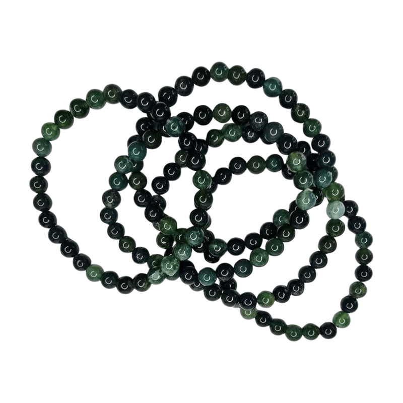 Moss Agate Bracelet (6mm)