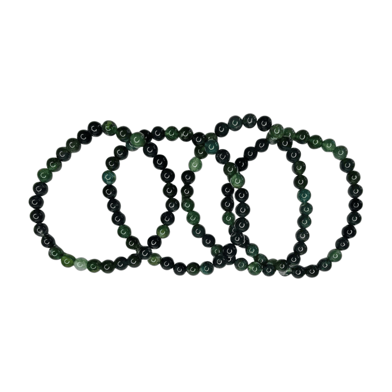 Moss Agate Bracelet (6mm)