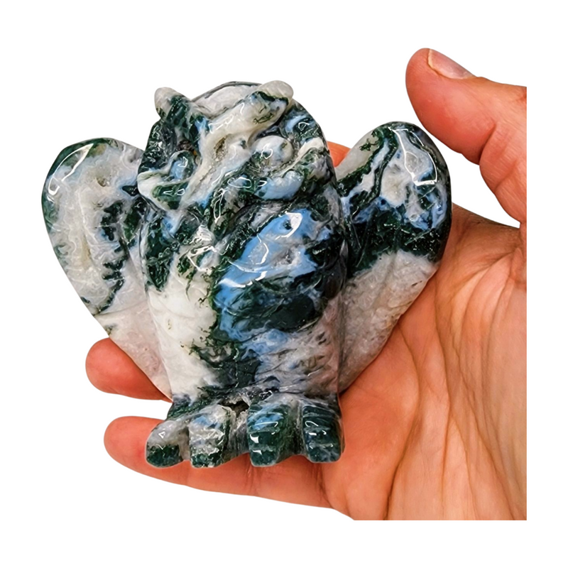 Moss Agate Owl