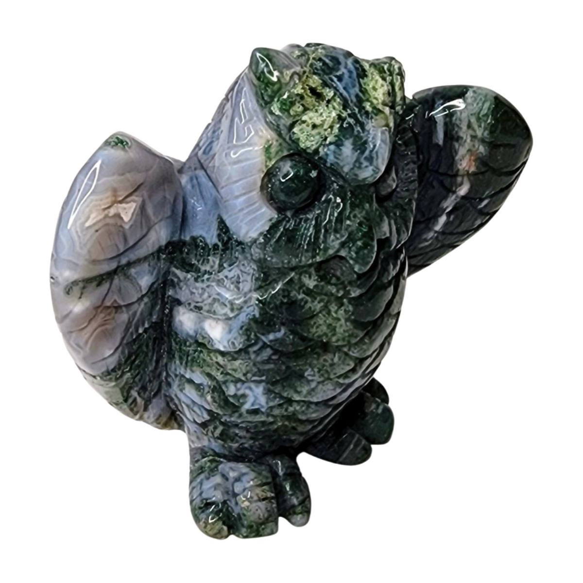 Moss Agate Owl