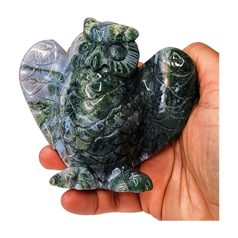 Moss Agate Owl