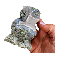 Moss Agate Owl - Large