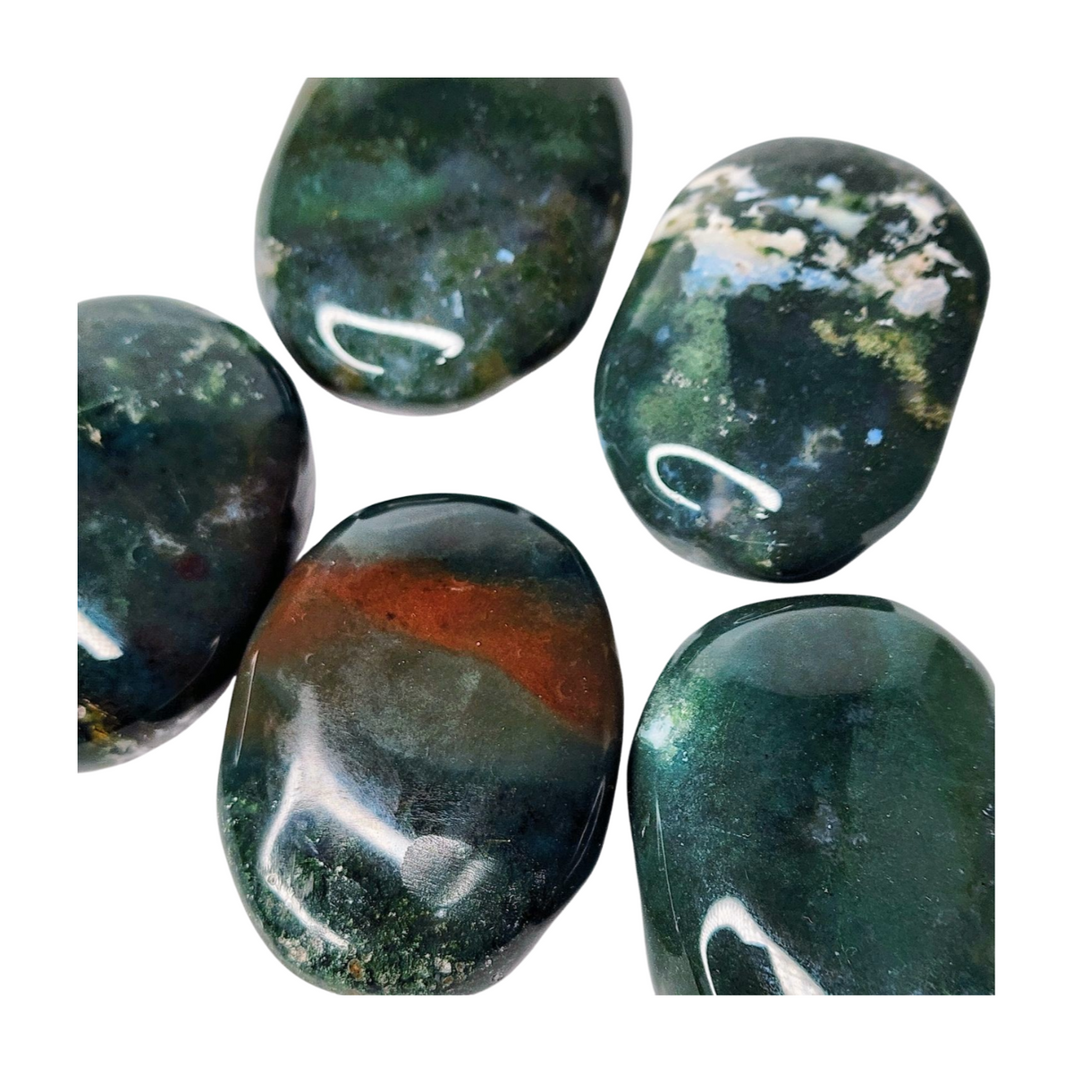 Moss Agate Palm Stone