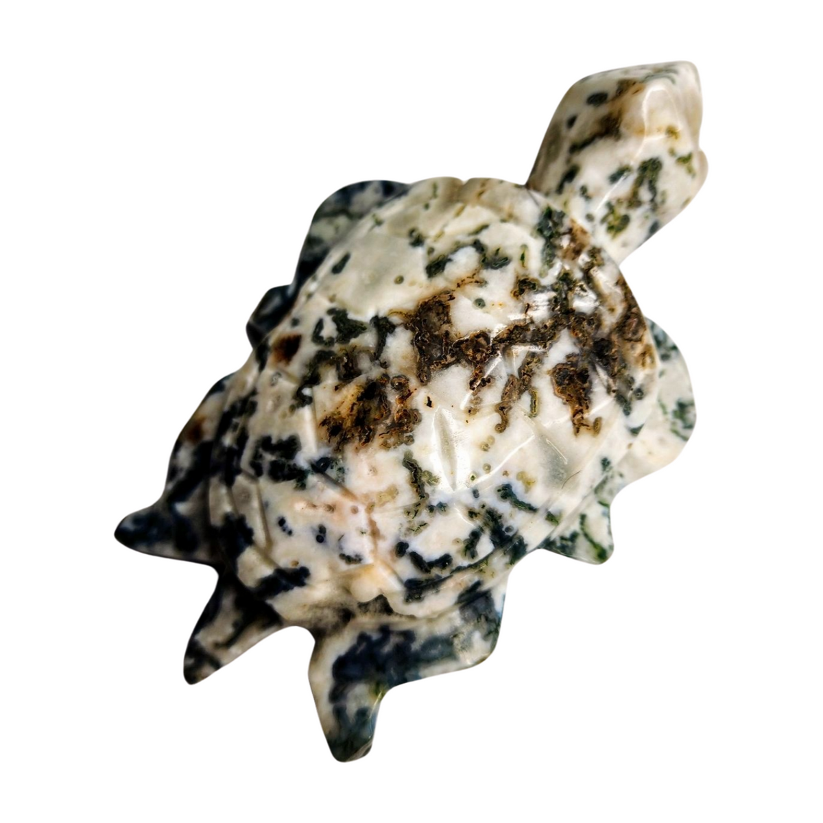 Moss Agate Turtle - Large