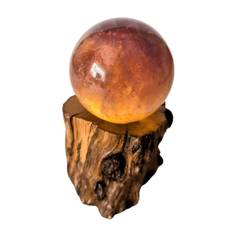 Natural Crystal Light Stand with Sphere As Example